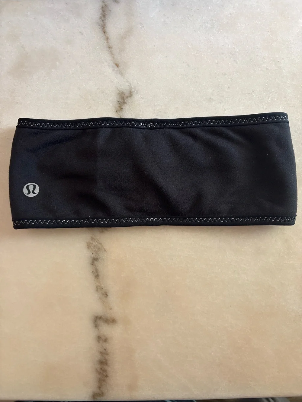 lululemon athletica Black Stretch Headband with Logo